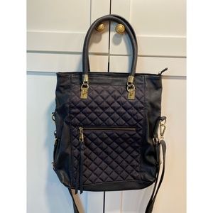 Steve Madden Black Quilted Cross Body Handbag